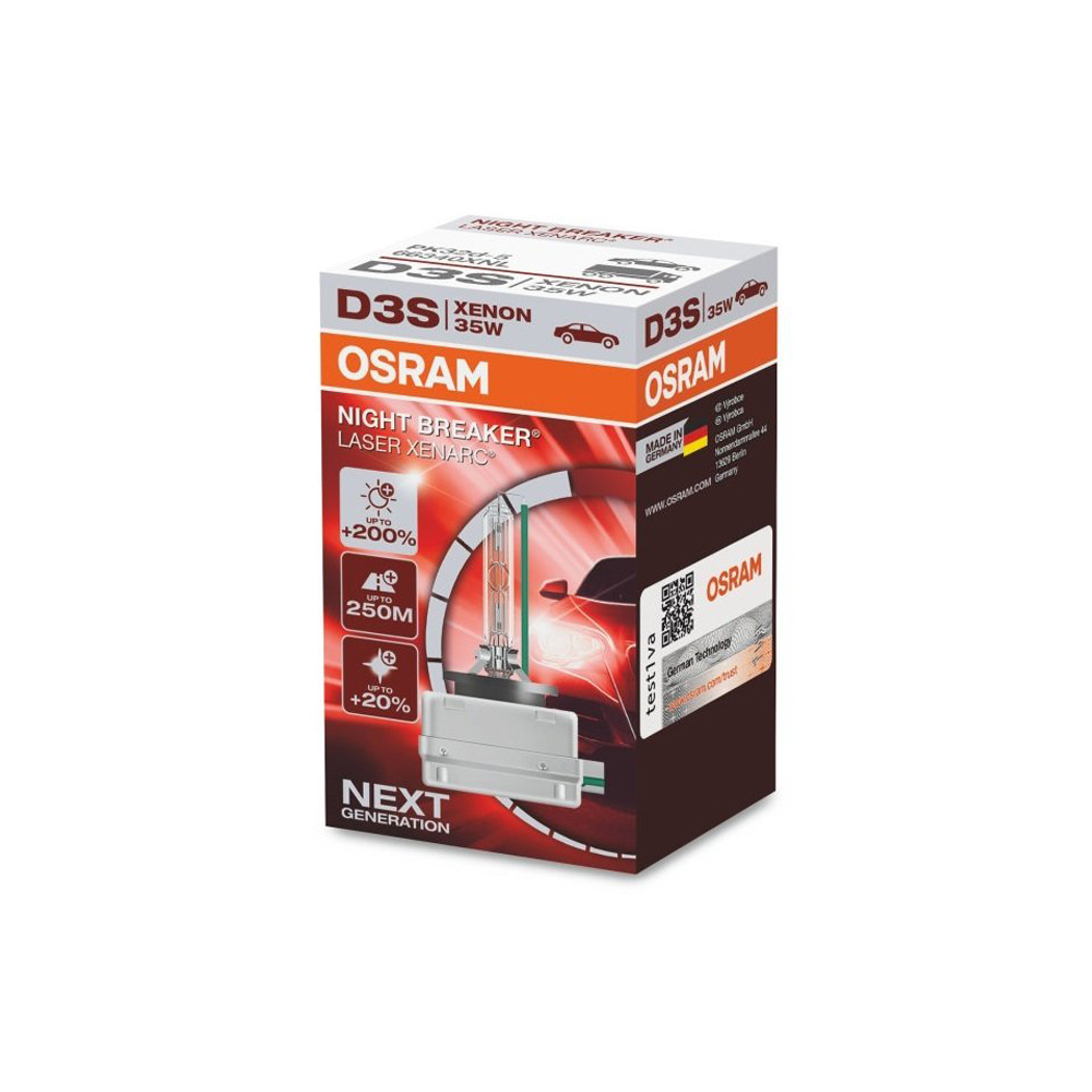 Крушка OSRAM, D3S, NIGHT BREAKER LASER XENARC, 85V, 35W, PK32D-5, ОСНОВНИ СВЕТЛИНИ Крушка OSRAM, D3S, NIGHT BREAKER LASER XENARC, 85V, 35W, PK32D-5, ОСНОВНИ СВЕТЛИНИ